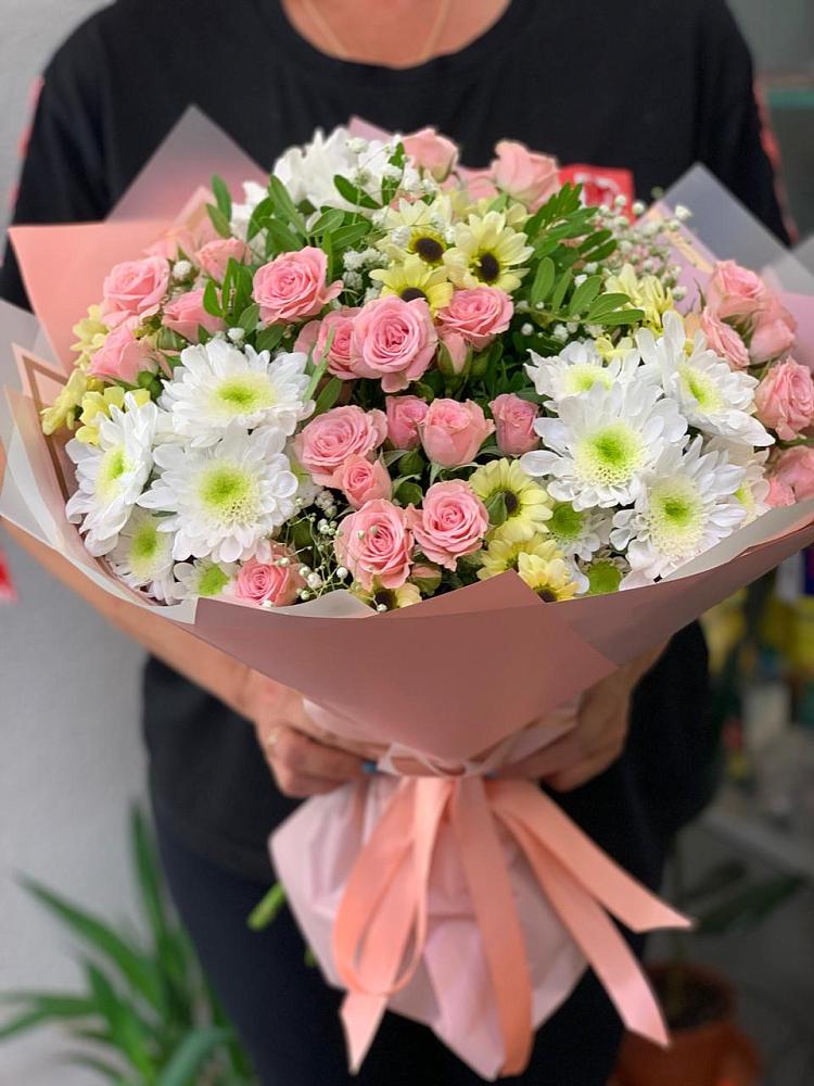 Букет цветов из: Розы и Хризантемы в Кошерово