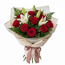 Букет цветов из:  Лилии и Розы в Кошерово