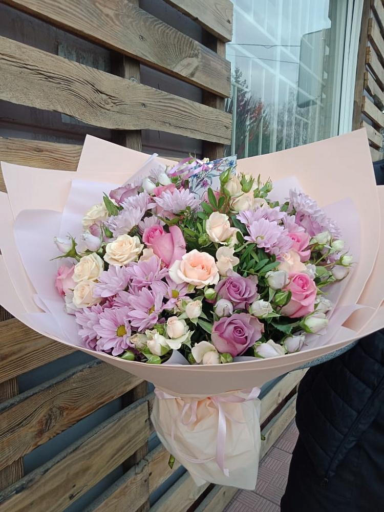 Букет цветов из: Розы и Хризантемы в Кошерово