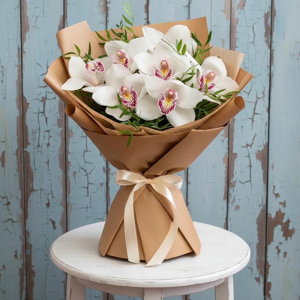 Букет цветов из: Орхидеи и Розы в Кошерово