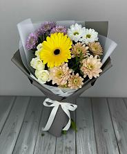 Букет цветов из:  Розы, Герберы и Хризантемы в Кошерово