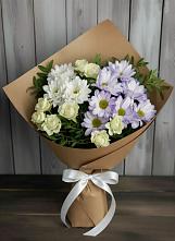 Букет цветов из:  Хризантемы и Розы в Кошерово