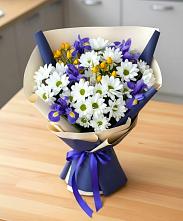 Букет цветов из:  Розы, Ирисы и Хризантемы в Кошерово