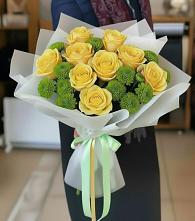 Букет цветов из:  Хризантемы и Розы в Кошерово