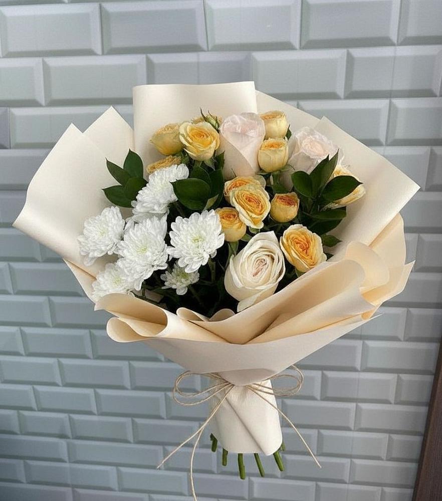 Букет цветов из: Розы и Хризантемы в Кошерово