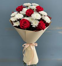 Букет цветов из:  Розы и Хризантемы в Кошерово