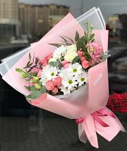 Букет цветов из:  Розы, Лизиантусы и Хризантемы в Кошерово