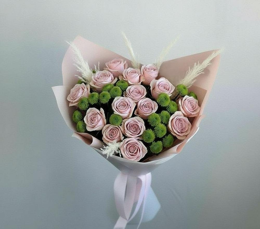 Букет цветов из: Розы и Хризантемы в Кошерово