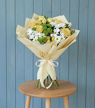 Букет цветов из:  Хризантемы и Розы #REPLACE_PRED# Кошерово