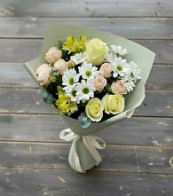 Букет цветов из:  Альстромерии, Розы и Хризантемы #REPLACE_PRED# Кошерово