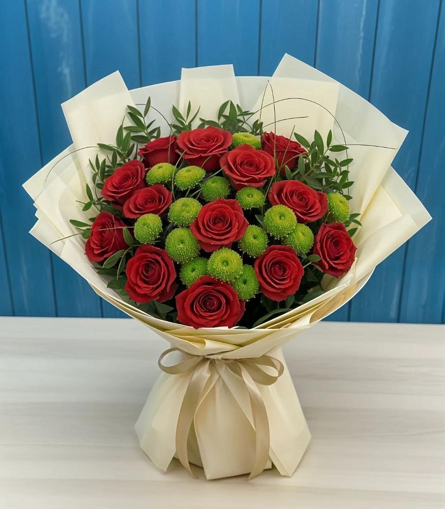 Букет цветов из: Розы и Хризантемы в Кошерово