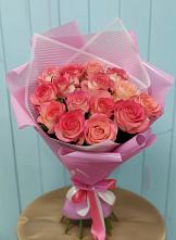 Букет 15 Розовых роз Равель в Кошерово