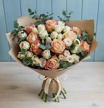 Букет цветов из:  Альстромерии и Розы в Кошерово